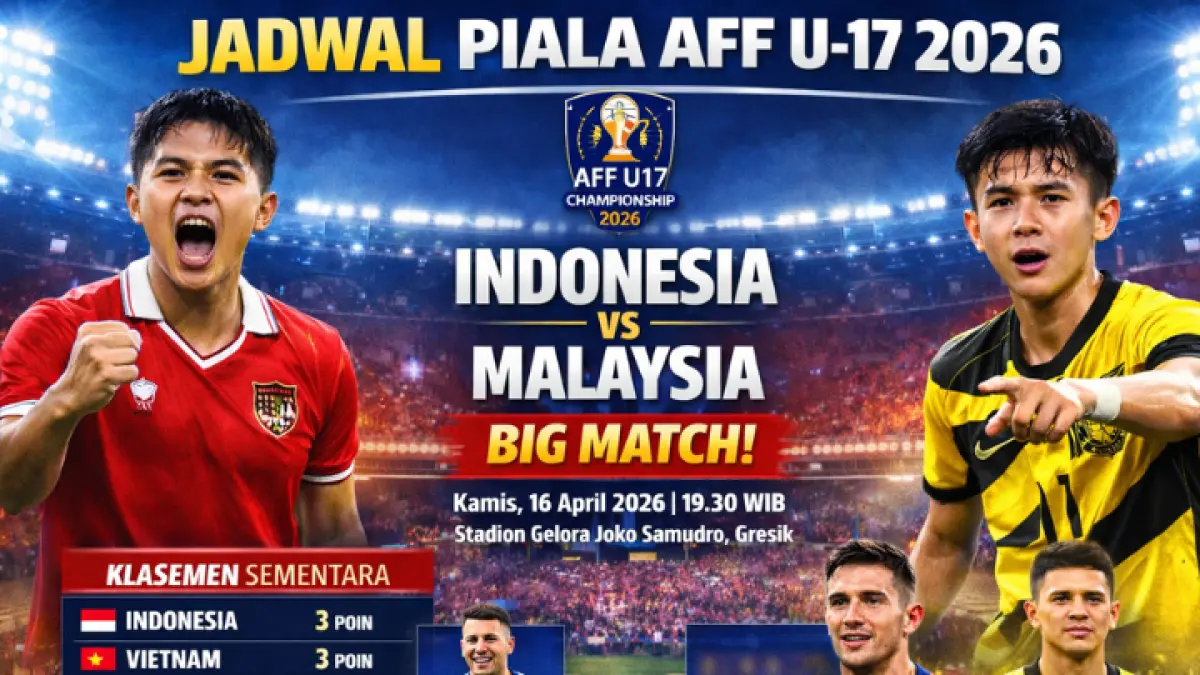 Timnas Indonesia U-17 siap menghadapi Malaysia di lanjutan Piala AFF U-17 2026. Mampukah Garuda Muda mengunci tiket semifinal? (GPT AI)