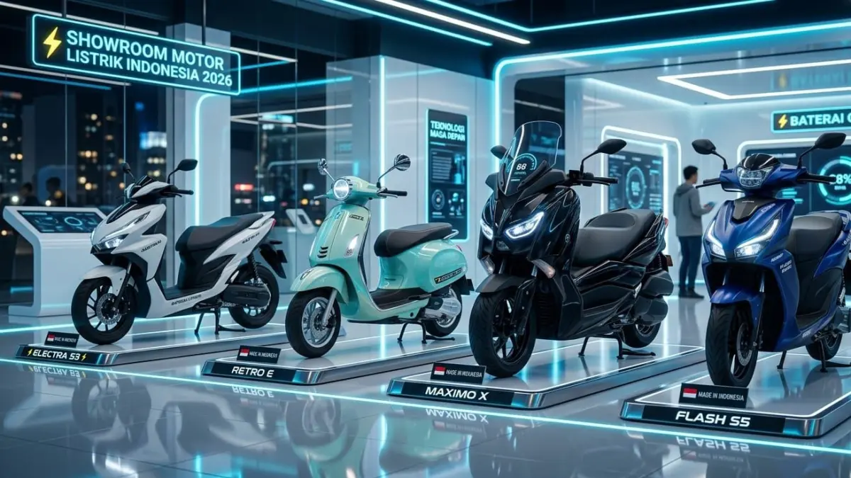 Motor listrik terbaik di Indonesia 2026 hadir! Cek 10 rekomendasi terbaru dari Rp18 jutaan hingga Rp40 jutaan dengan fitur canggih.