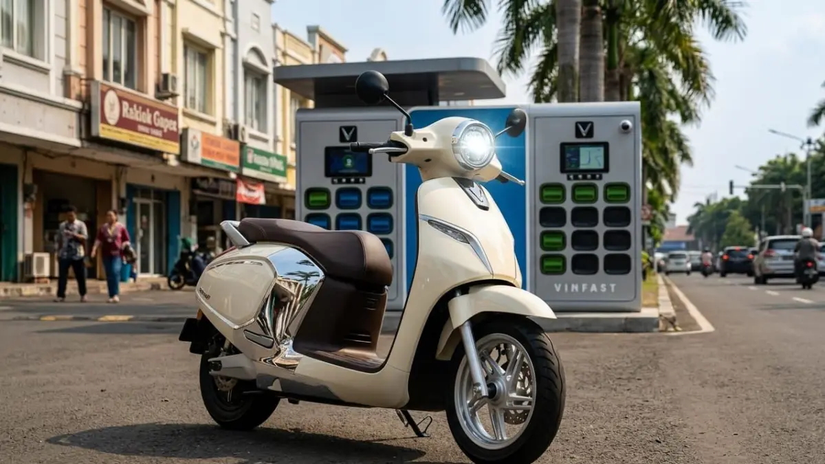Motor listrik VinFast 2026 hadir dengan jarak tempuh 262 km dan harga Rp11 jutaan. Fitur lengkap dan baterai swap jadi keunggulan utama.