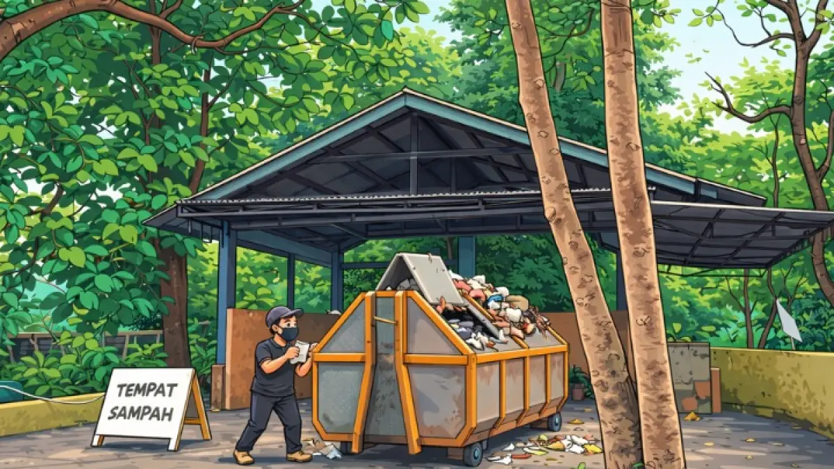 HARUS DISIPLIN: Atasi masalah sampah di Trenggalek, DLH tempatkan kontainer dan armroll di beberapa tempat. (FATRA ADITYA/RADAR TRENGGALEK)