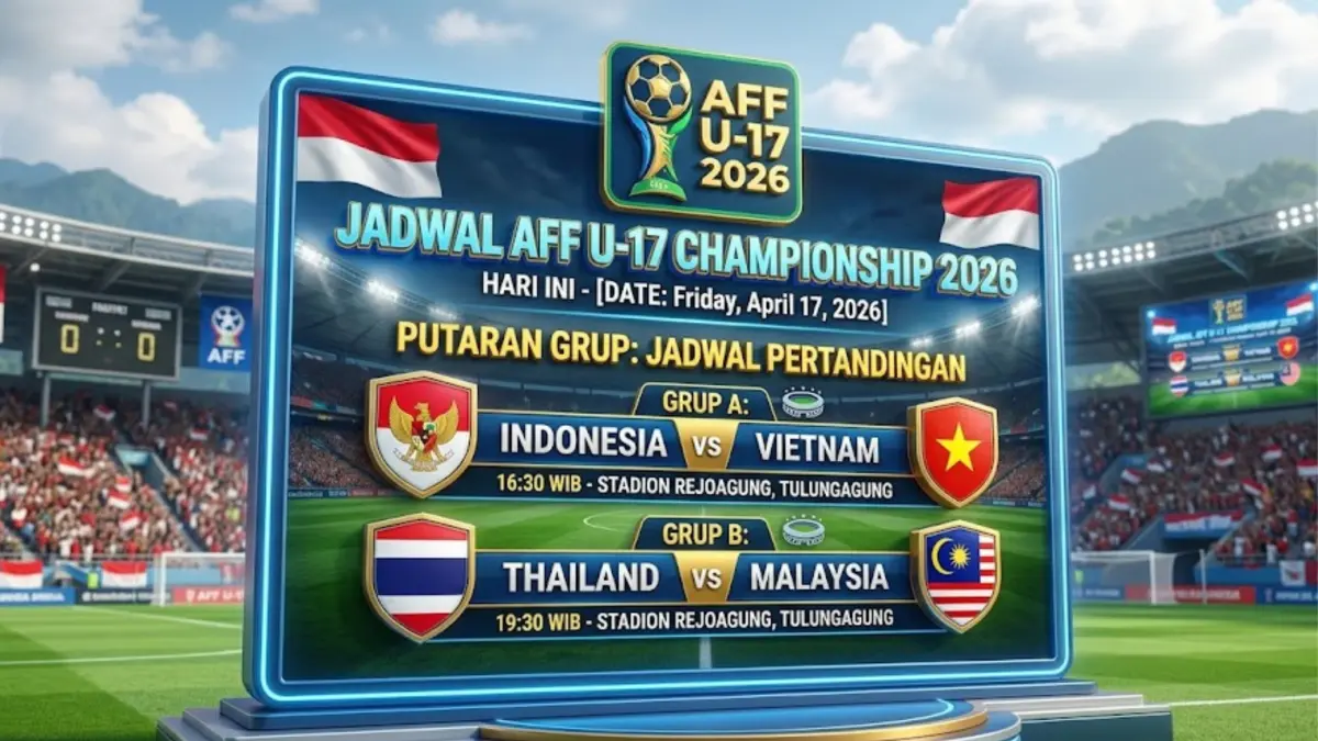 Jadwal AFF U17 2026 hari ini lengkap, jam main Timnas Indonesia U17 dan peluang lolos ke semifinal. (GEMINI AI)