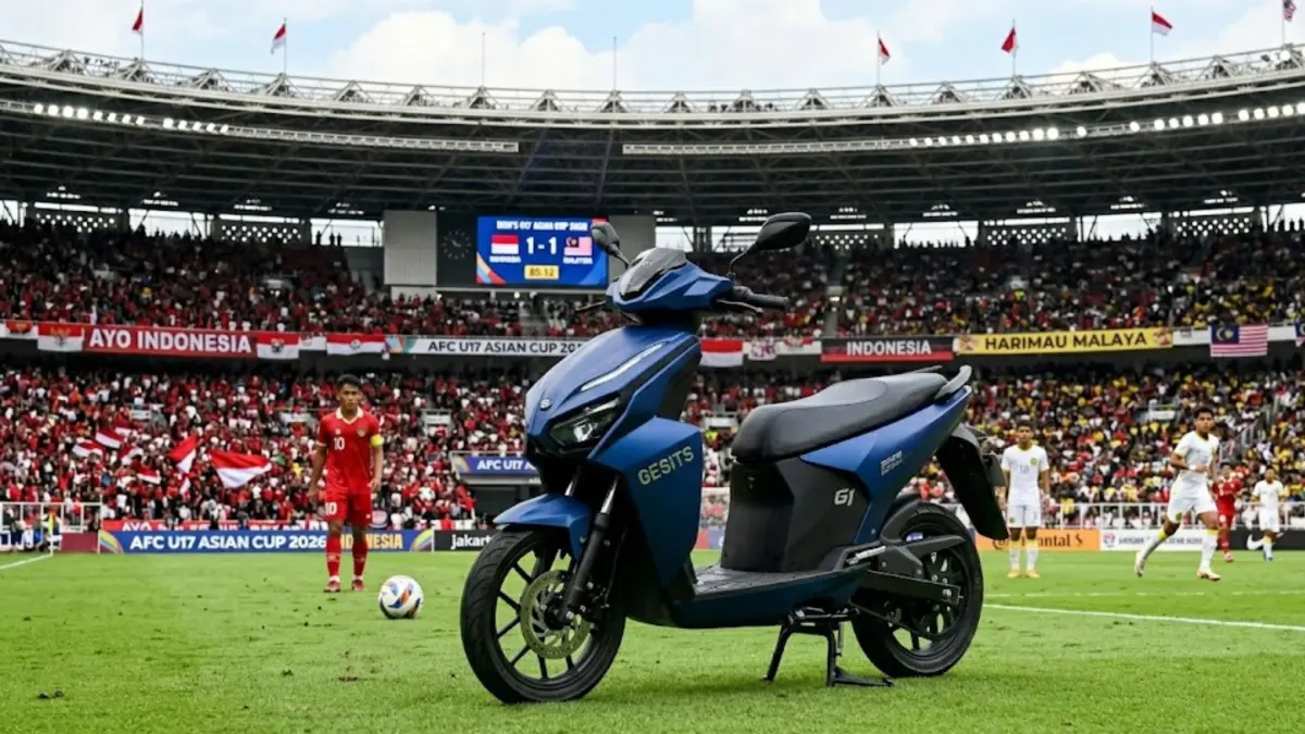 Motor listrik Gesits G1 terbaru hadir modern, hemat energi, dan nyaman untuk mobilitas harian di Indonesia. (GEMINI AI)