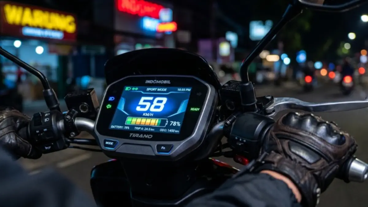 Motor listrik Yadea Kemper hadir dengan akselerasi 4,9 detik dan charging 10 menit 80 persen, siap mengguncang pasar otomotif. Ilustrasi Gemini AI