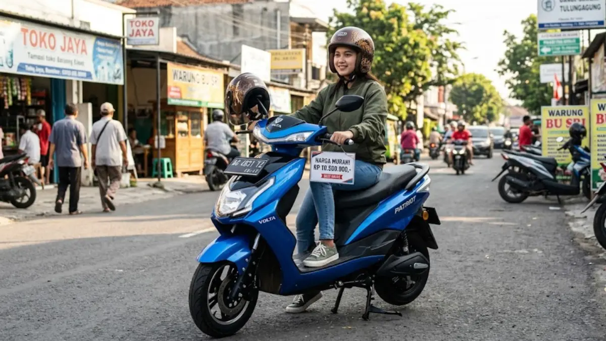 Motor listrik murah 10 jutaan terbaik 2026, irit, stylish, dan cocok untuk aktivitas harian di kota.