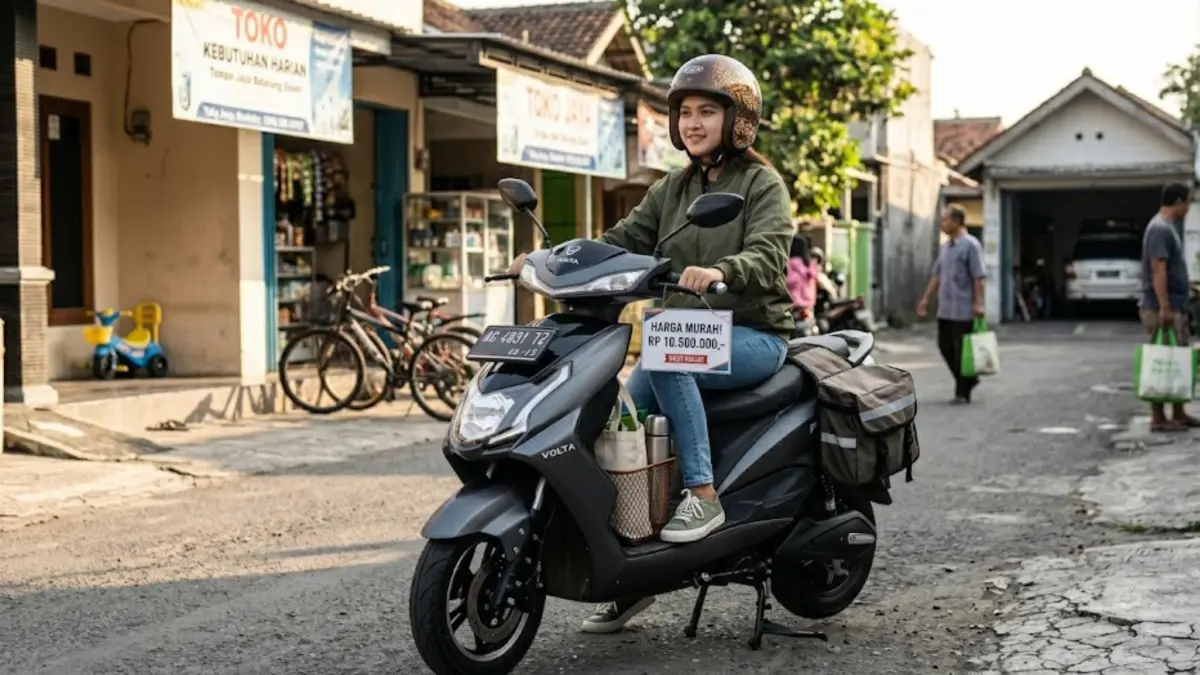 Motor listrik murah untuk harian 2026, irit biaya, performa stabil, cocok untuk aktivitas sehari-hari di kota. (GEMINI AI)