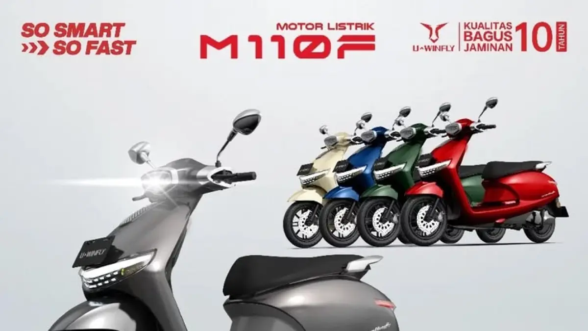 Uwinfly M110G 2026 Resmi Meluncur! Motor Listrik Murah Rp13 Jutaan dengan Fitur Canggih dan Jarak 100 Km. (pinterest)