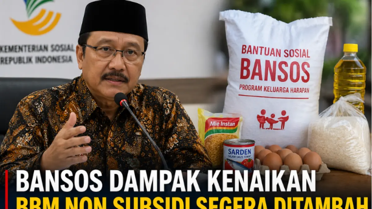 Bansos dampak kenaikan BBM non subsidi disiapkan pemerintah, fokus jaga daya beli warga lewat bantuan sembako dan perluasan penerima manfaat. (GPT AI)