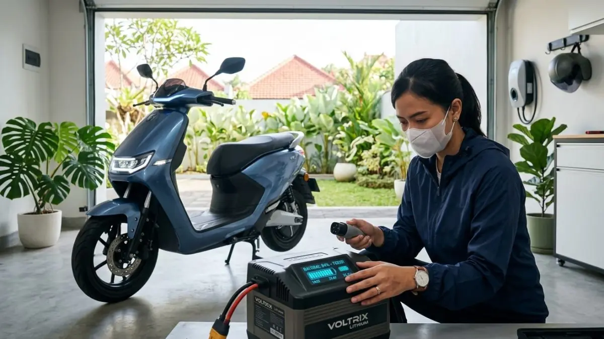 Cara merawat baterai motor listrik agar awet dan tahan lama, hindari kesalahan yang bikin baterai cepat drop dan rusak.