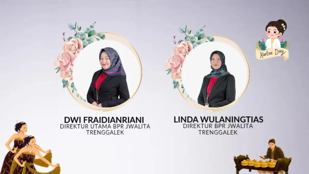 MENGABDI: Dua pimpinan BPR Jwalita Trenggalek yang terus berkontribusi untuk kemajuan dan pertumbuhan ekonomi masyarakat. (FOYO-FOTO DOK. PRIBADI)