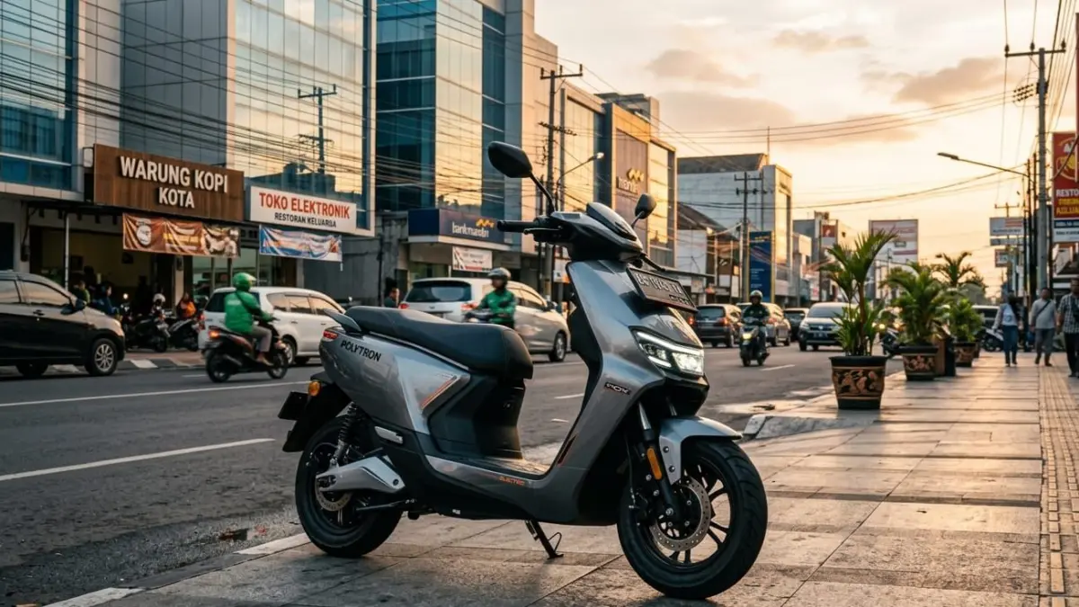 Polytron Fox Air Rp14 jutaan hadir dengan fitur canggih seperti GPS, remote start, dan alarm anti maling, bikin motor listrik makin pintar.