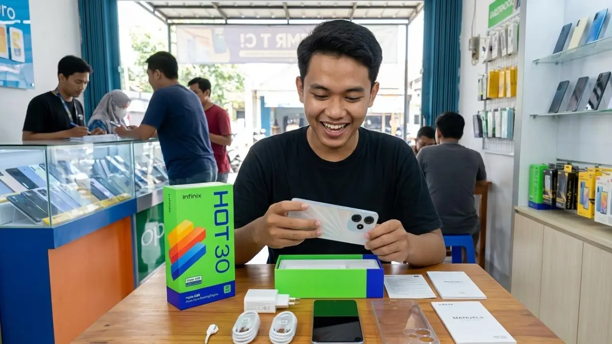 Unboxing Infinix Hot 30, HP gaming murah dengan RAM 16GB dan fast charging 33W, tampil premium dan cocok untuk anak muda.
