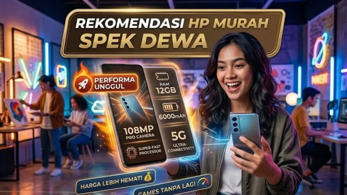 Cari HP 1 jutaan terbaik Maret 2026? Simak rekomendasi HP spek RAM besar, baterai jumbo, dan layar 120 Hz. Cek selengkapnya di sini! (gemini ai)