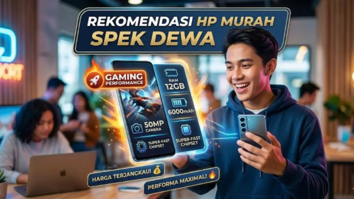 Cari HP RAM 12 GB murah terbaik 2026? Berikut rekomendasi smartphone spek dewa anti lemot dengan harga mulai 3 jutaan. Cek spesifikasi lengkapnya! (gemini ai)