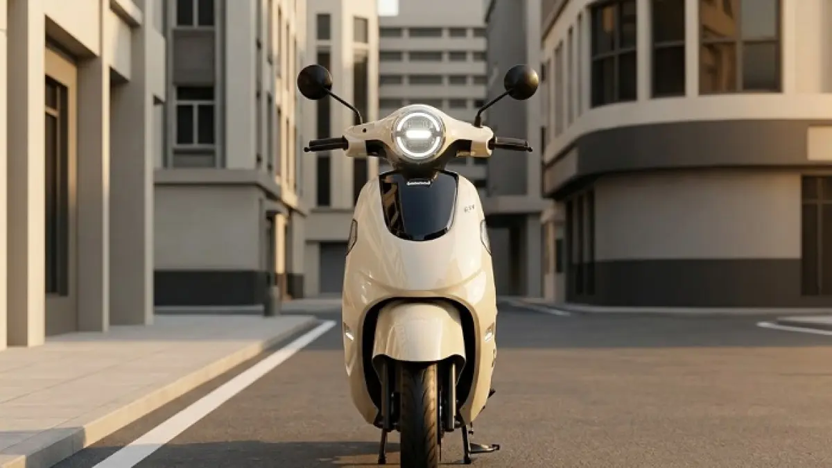 Indomobil E-Motor QT Pro resmi meluncur dengan desain retro mirip Vespa dan jarak tempuh 135 Km. Ilustrasi Gemini AI