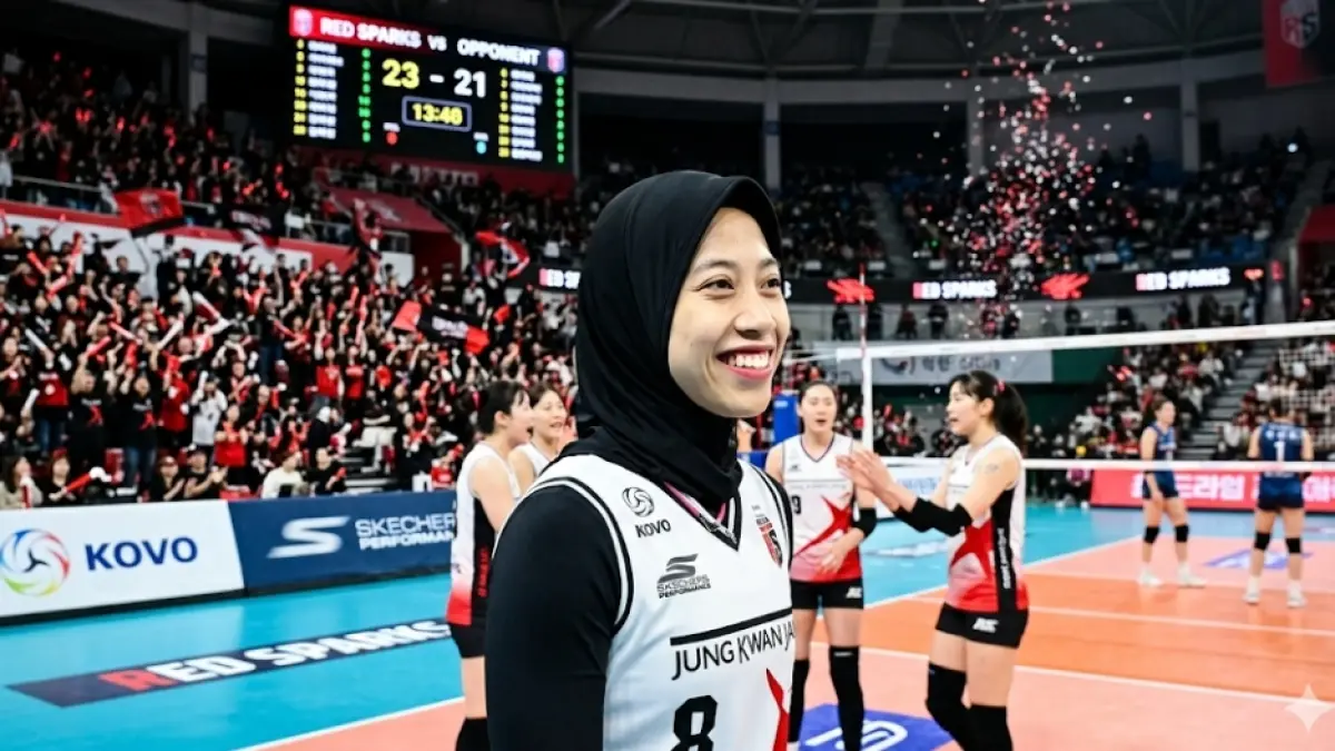 Megawati Hangestri bikin heboh Proliga 2026 usai tampil seperti setter dadakan di Deli Serdang, netizen sebut bukan manusia.