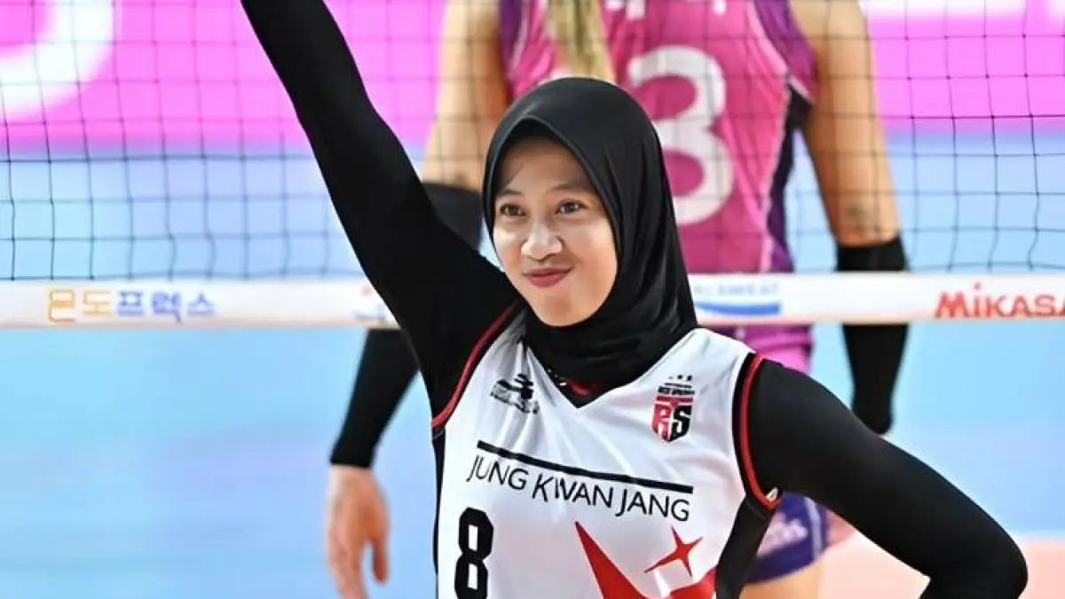 Megawati Hangestri tampil menggila di Proliga 2026 dengan 23 poin dan serangan tajam yang jadi penentu kemenangan dramatis.(pinterest)