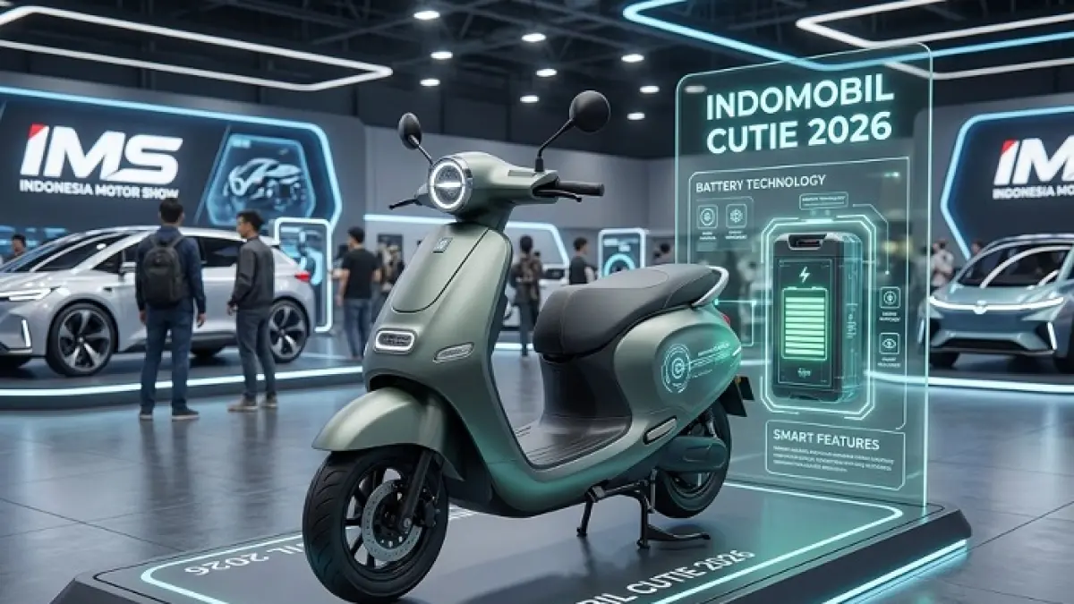 Motor listrik Indomobil eMotor Cutie 2026 meluncur di IMS 2026, harga Rp15 juta sudah dapat baterai. Ilustrasi Gemini AI