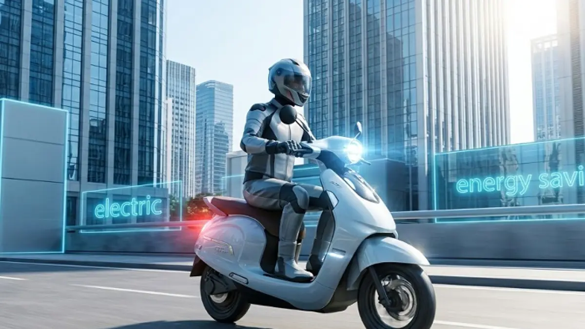 Motor listrik Indomobil QT Pro hadir dengan desain mirip Vespa, jarak tempuh 135 Km dan harga Rp18 jutaan. Ilustrasi Gemini AI