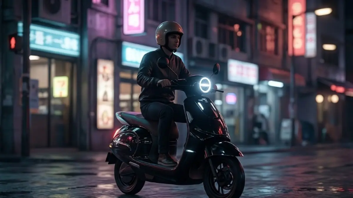 Motor listrik Indomobil QT Pro hadir dengan harga Rp18 juta, desain retro, dan jarak tempuh 130 km. Ilustrasi Gemini AI