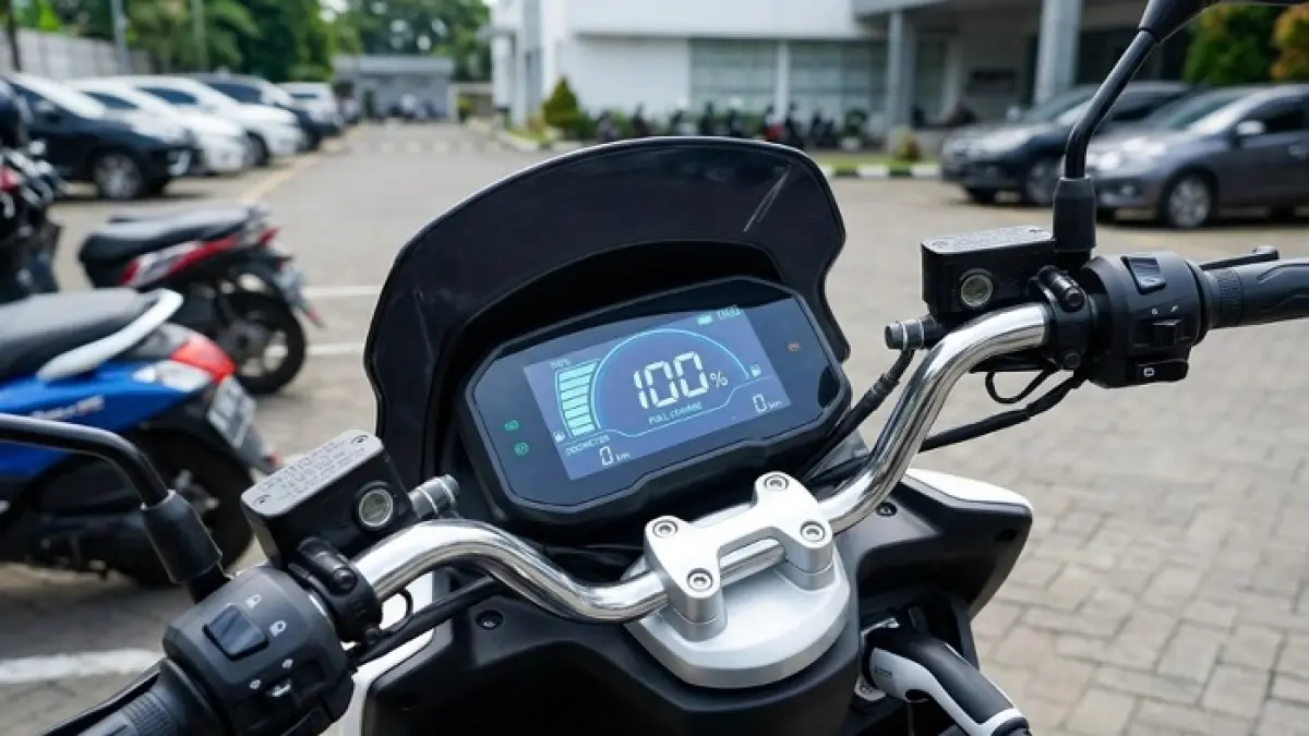 Fox R dari 3% ke 100%. Ternyata cuma Rp 6.500 bisa tempuh 113 km! Jauh lebih irit dari bensin. (Ilustrasi Gemini AI)