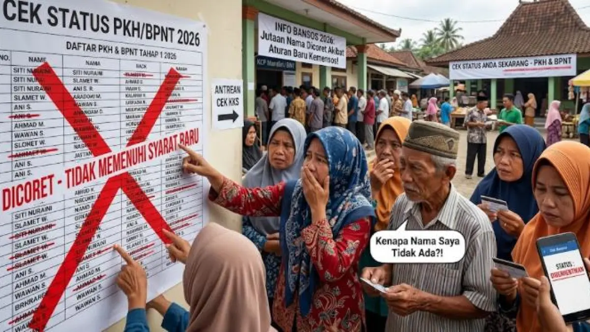 Cek Bansos 2026! Jutaan nama dicoret dari daftar PKH dan BPNT karena aturan baru. Segera cek status Anda di sini agar bantuan tidak hangus.(gemini ai)
