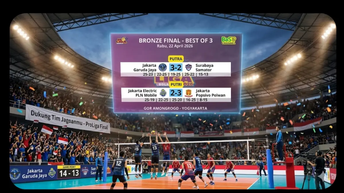 Hasil final Proliga 2026, Jakarta LavAni dan Pertamina Enduro juara. Megawati Hangestri raih Best Player. (screenshot youtube)