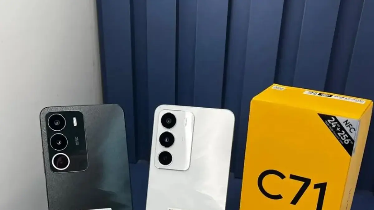 Realme C71 resmi meluncur! HP baterai 6300 mAh tertipis dengan RAM 8GB, standar militer, dan fitur AI. Cek spesifikasi lengkap Realme C71 di sini!(Screenshot Instagram)
