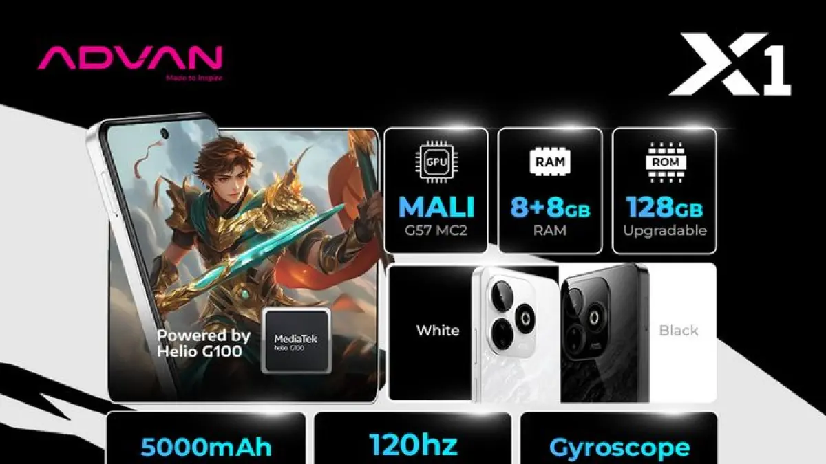 Advan X1 resmi meluncur 2025! HP gaming satu jutaan dengan Helio G100, layar 120Hz, dan NFC. Simak ulasan kelebihan & kekurangan selengkapnya di sini!(Pinterest)