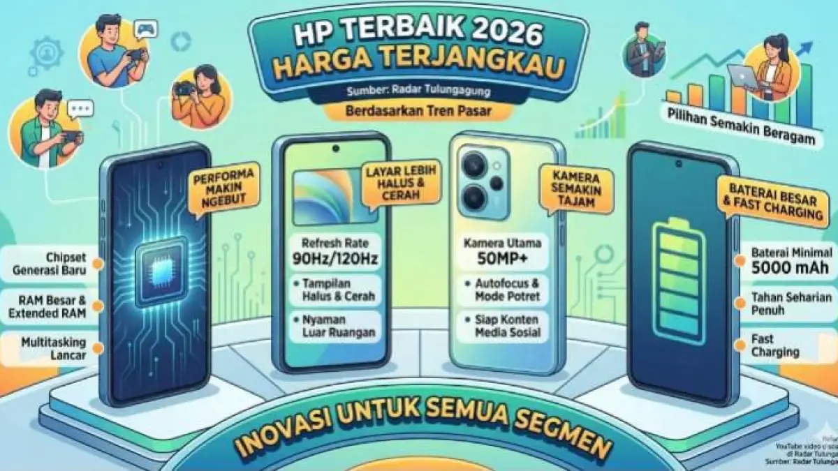 5 HP AMOLED murah 2026 hadir dengan layar jernih, performa kuat, dan harga terjangkau cocok untuk gaming dan harian.
