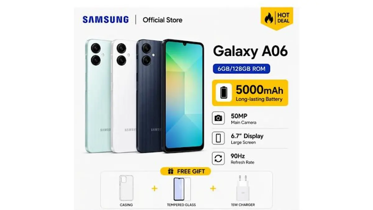 Samsung Galaxy A06 5G jadi HP murah terlaris dunia! Ini alasan lengkap kenapa HP 5G Rp1 jutaan ini laris manis.(pinterest)