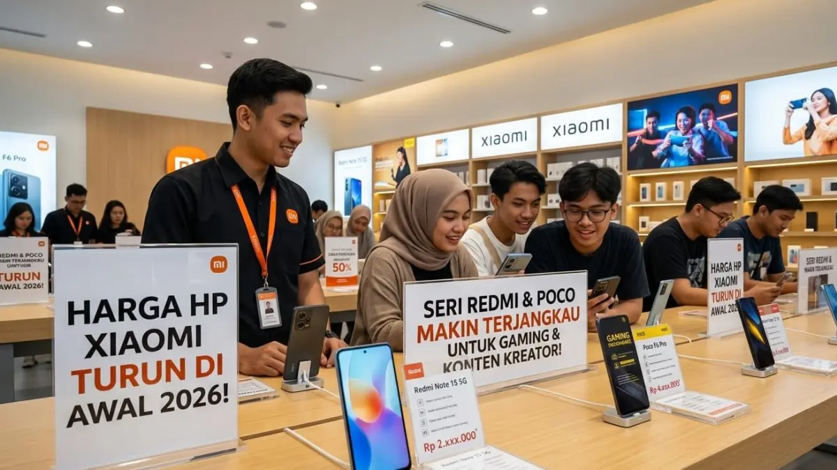 Harga HP Xiaomi turun di 2026, seri Redmi dan Poco kini makin murah dengan performa gaming dan fitur modern.