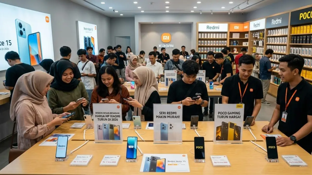 Harga HP Xiaomi turun drastis 2026, seri Redmi dan Poco kini makin murah dengan spek gaming dan baterai jumbo.