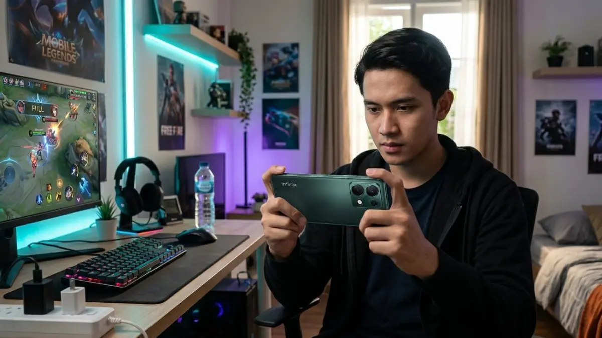 HP Infinix baterai besar jadi favorit 2026 karena awet dipakai gaming, streaming, dan aktivitas harian tanpa takut lowbat.