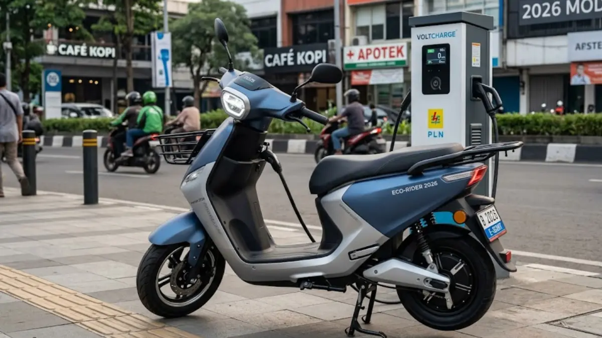 Motor listrik murah 2026 hadir dengan fitur canggih dan jarak tempuh jauh. Simak rekomendasi terbaiknya di sini. (GEMINI AI)