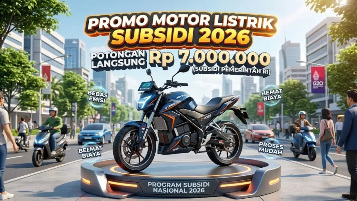 Motor listrik subsidi 2026 makin ramai diburu karena fitur modern dan harga murah mulai Rp15 jutaan. (GEMINI AI)