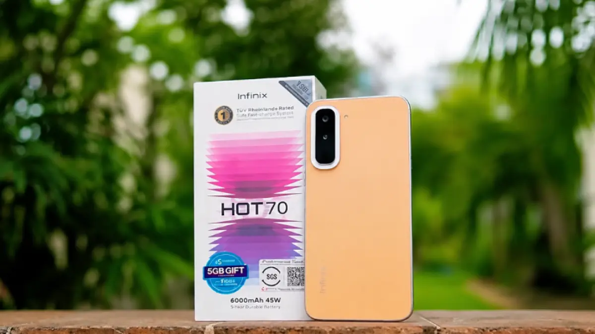Infinix Hot 70 4G siap meluncur di Indonesia dengan baterai 6000 mAh, layar 120 Hz, dan desain baru stylish. (YT.VK PROGRESS)