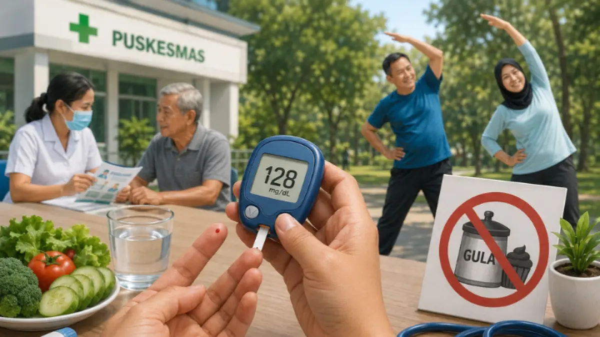 Dinkes Trenggalek gencarkan skrining diabetes, ajak masyarakat disiplin pola hidup sehat cegah gula darah tinggi. (AI)