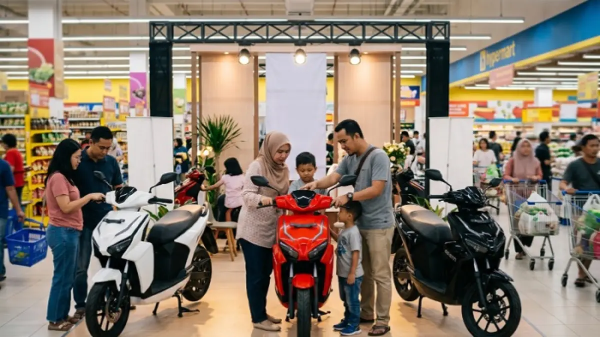 Motor listrik 2025 makin murah mulai Rp15 jutaan. Simak rekomendasi terbaik dengan fitur modern. (Ilustrasi Gemini AI)