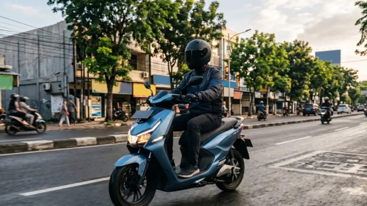 Polytron Fox 350 diuji tembus 100 km dengan bobot 100 kg. Hasil tes baterai realnya bikin kaget. (Ilustrasi Gemini AI)