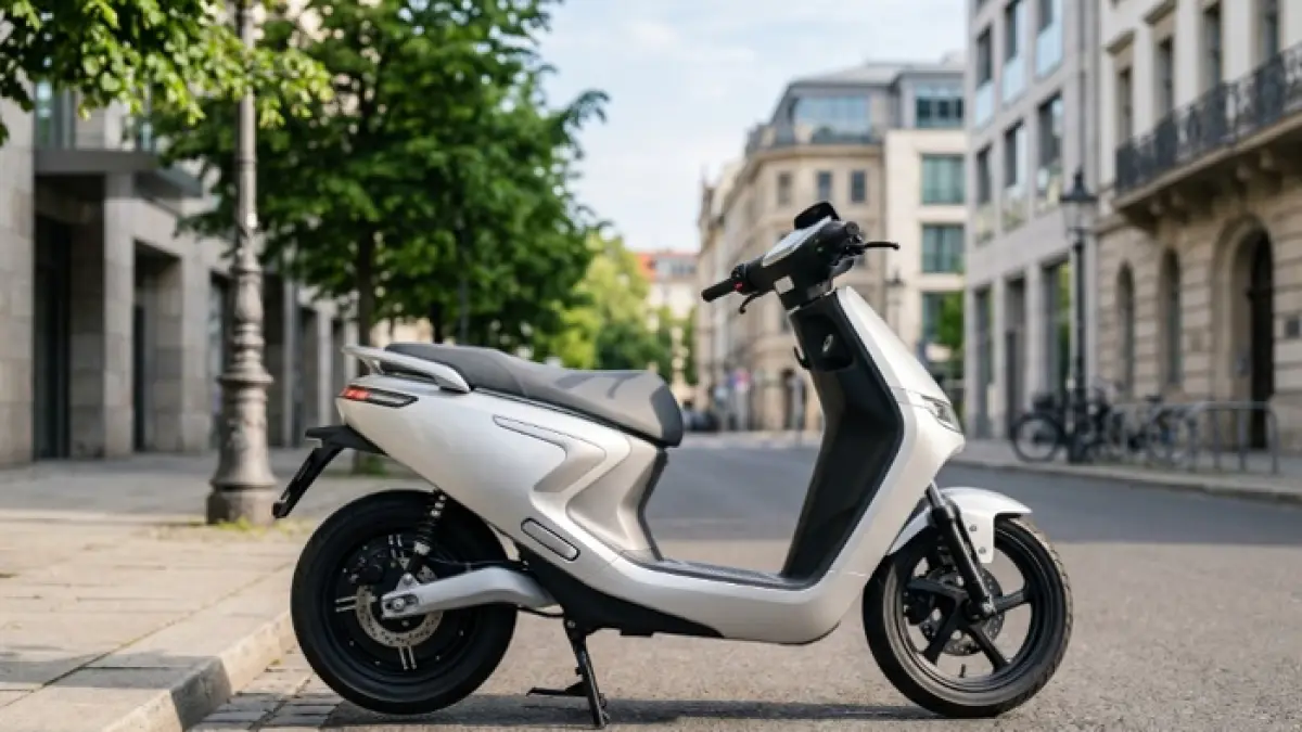 Polytron Fox 350 hadir dengan harga Rp15 jutaan, fitur modern, dan jarak tempuh hingga 136 km. (Ilustrasi Gemini AI)