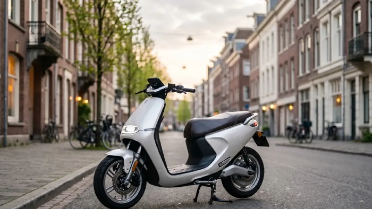Polytron Fox 350 hadir dengan harga Rp15 jutaan, jarak tempuh 136 km dan fitur modern lengkap. (Ilustrasi Gemini AI)