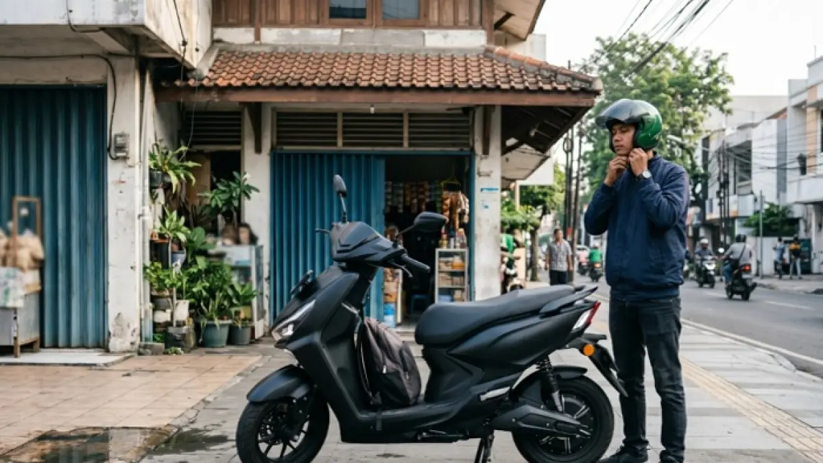 Review Polytron Fox 350 ungkap kelebihan dan kekurangan motor listrik penerus Fox Air ini. (Ilustrasi Gemini AI)