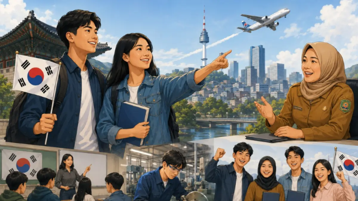 Pemuda Trenggalek bersiap raih pendidikan dan peluang kerja menjanjikan di Korea Selatan melalui program Pemkab. (ILUSTRASI)