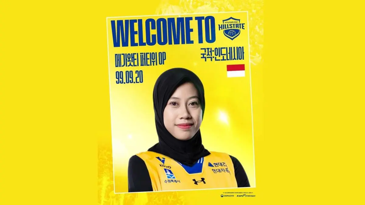 Hyundai Hillstate resmi rekrut Megawati Hangestri untuk musim 2026-2027! Simak alasan juara bertahan pilih Megatron daripada pemain Eropa demi revolusi taktik.(Pinterest)