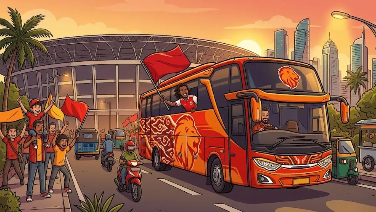 Persija Jakarta Punya Bus Listrik Pertama di Indonesia, Dibuka Bambang Pamungkas dan Langsung Jadi Sorotan (Gemini AI)