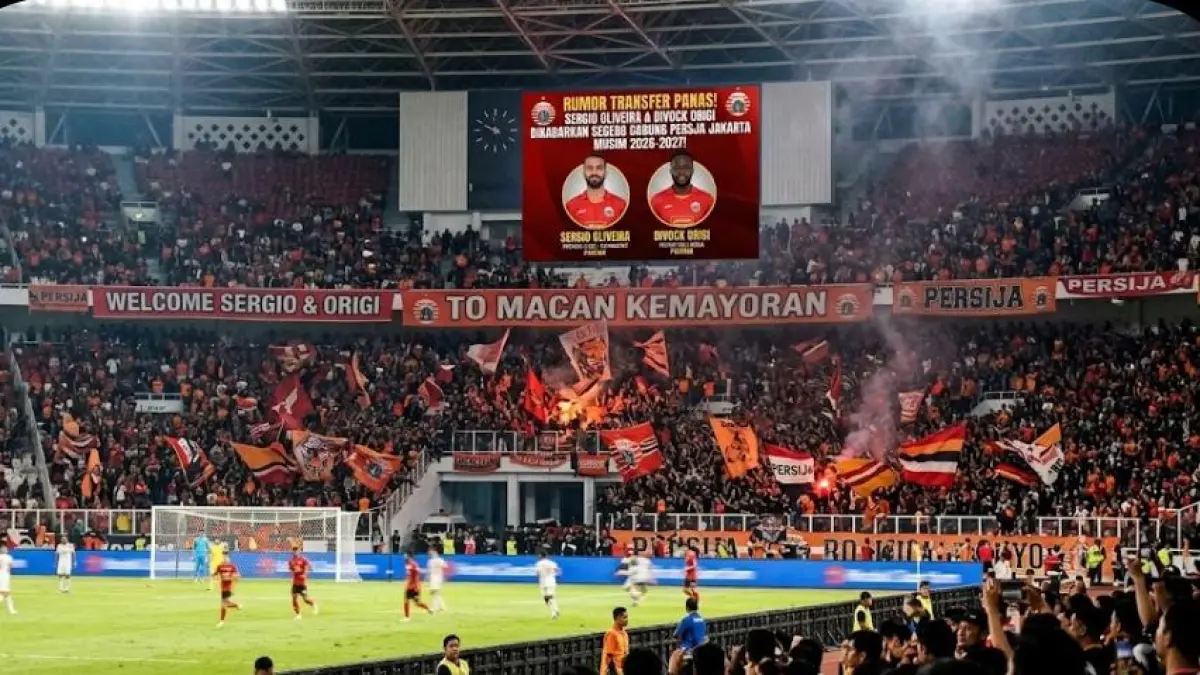Rumor transfer Persija Jakarta 2026-2027 memanas, Sergio Oliveira hingga Divock Origi dikabarkan segera gabung Macan Kemayoran.(gemini AI)