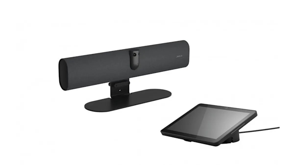 Jabra Room Kit dan Evolve3 resmi diperkenalkan di ISC 2026 dengan teknologi AI, kamera modular, dan audio meeting canggih.(pinterest)