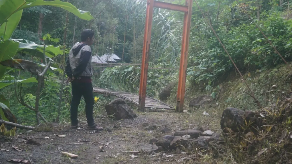SEPI: Wisata Banyu Nget, di Desa Dukuh, Kecamatan Watulimo kini terbengkalai. (FATRA ADITYA/RADAR TRENGGALEK)