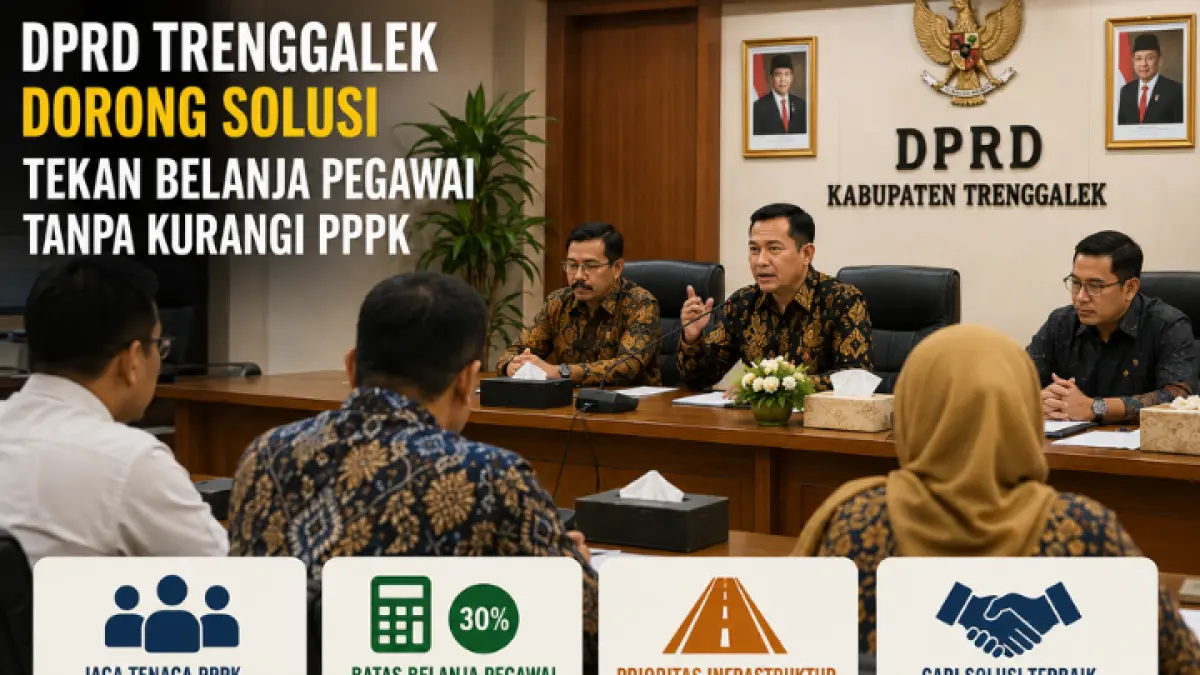 DPRD Trenggalek dorong solusi tekan belanja pegawai tanpa kurangi PPPK demi menjaga pelayanan publik tetap optimal. (ILUSTRASI AI)