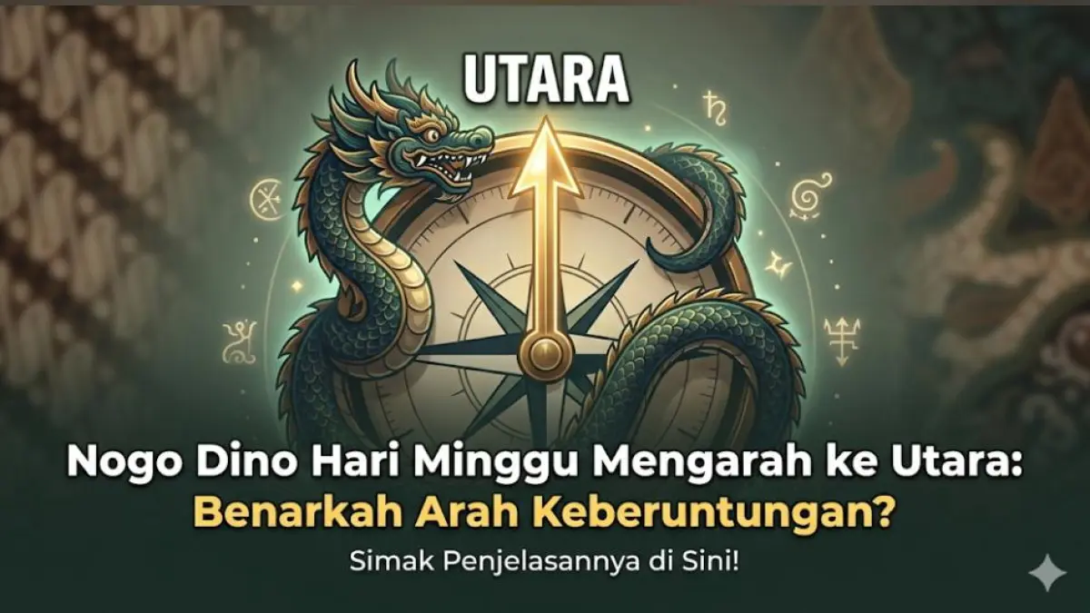 Nogo Dino hari Minggu dipercaya mengarah ke utara sebagai arah keberuntungan. Benarkah demikian? Simak penjelasannya di sini.(gemini AI)